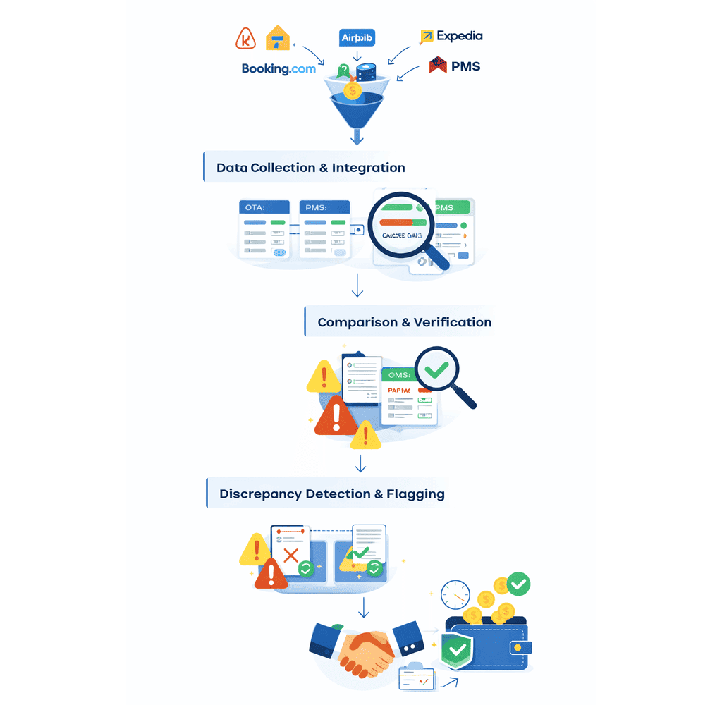 OTA reconciliation data analytics dashboard